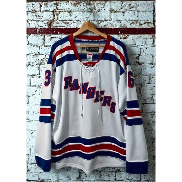New York Rangers Mats Zuccarello Reebok CCM NHL Jersey W/ fight strap Size 52 - Picture 4 of 12